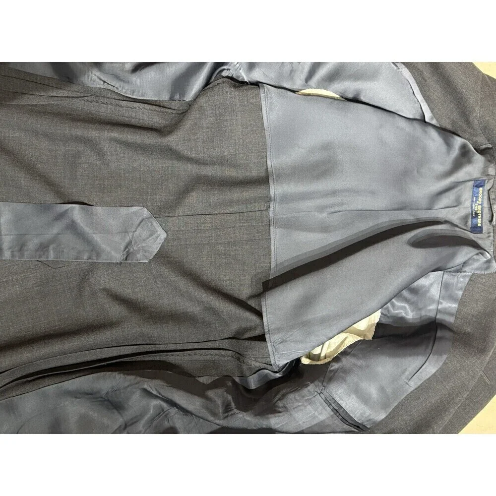 Vintage Brooks Brothers 346 Mens 40  GRAY USA Wool Blazer Sport Coat Suit Jacket